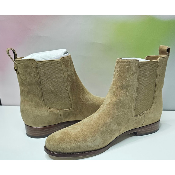 Ralph Lauren Brylee Brylee Leather Low Stacked Heel Ankle Boots Size 8.5 NWT - Picture 5 of 7